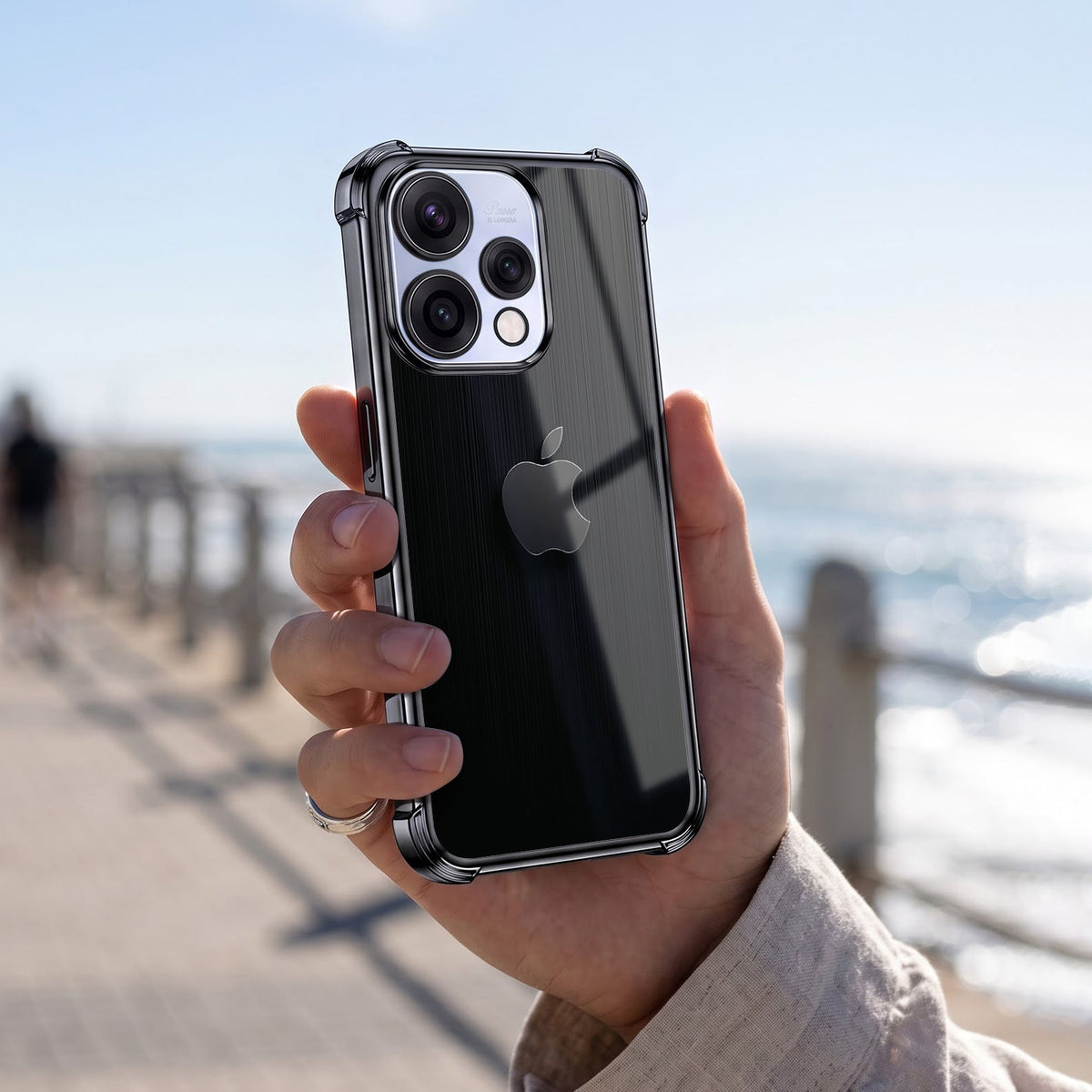 Oppo Reno 15 5G Premium Black Apple Airbags Printed Back Case