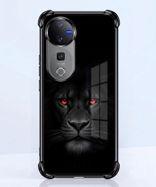 Vivo V40 Pro 5G Premium Black Lion Airbags Printed Back Case