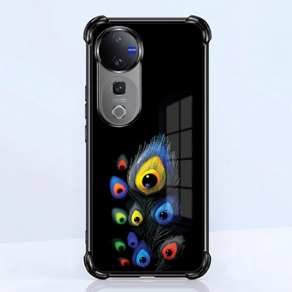 Vivo V40 Pro 5G Multi-Feather Peacock Airbags Printed Back Case