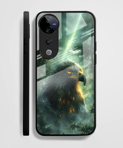 Vivo V40 Pro 5G Premium Acrylic Shockproof Glass Back Case (Eagle Case)