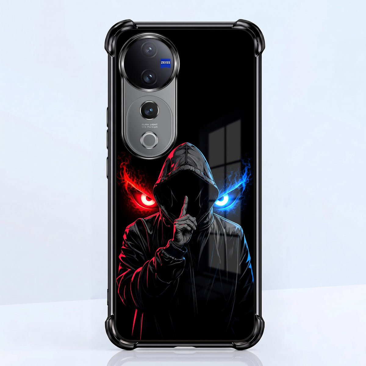 Vivo V40 Pro 5G Hooded Shadow Demon Airbags Printed Back Case