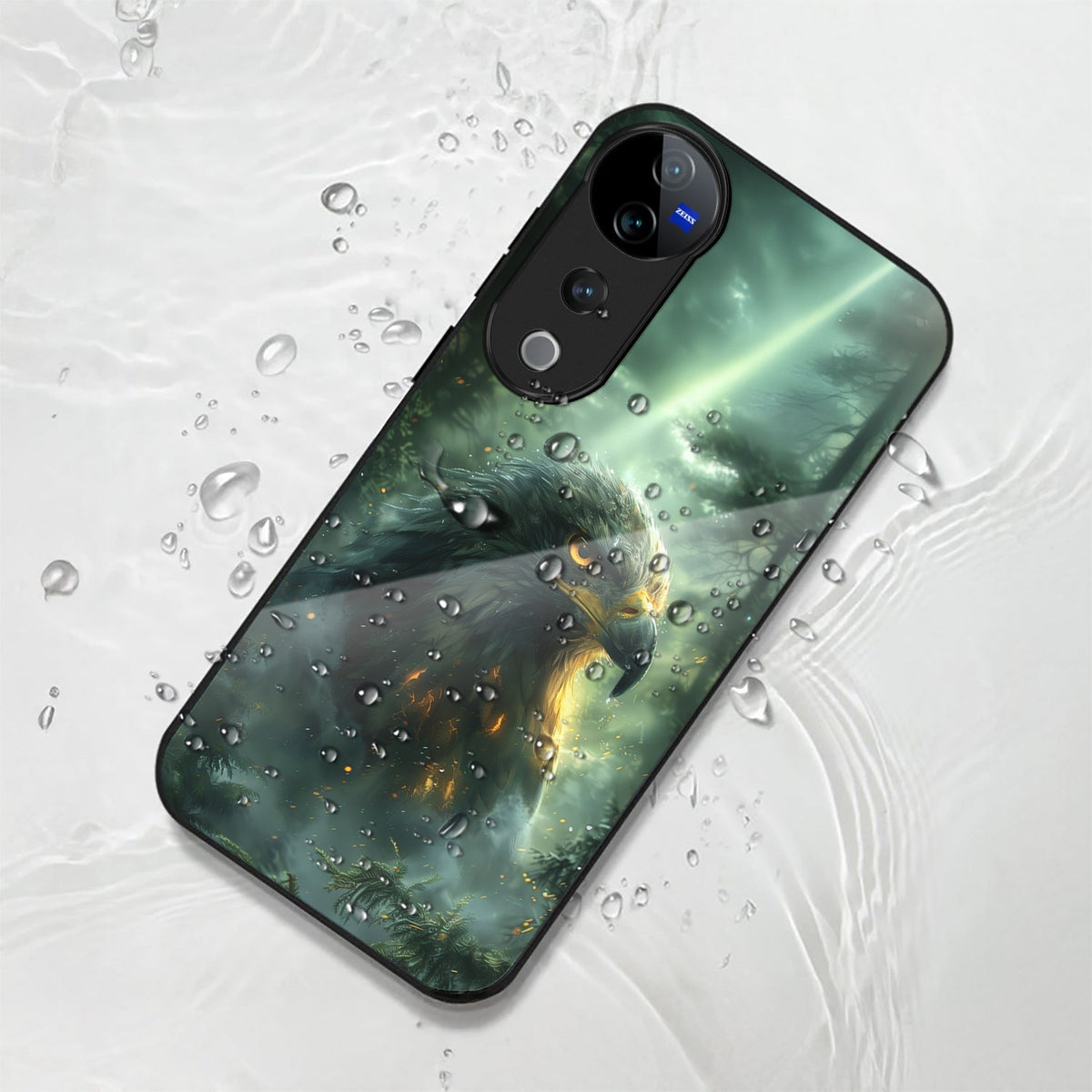 Vivo V40 Pro 5G Premium Acrylic Shockproof Glass Back Case (Eagle Case)