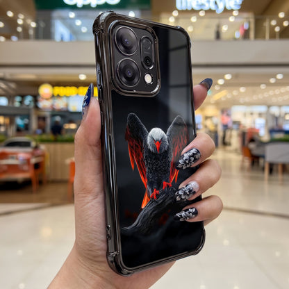 Oppo Reno 14 5G Premium Black Eagle Airbags Printed Back Case