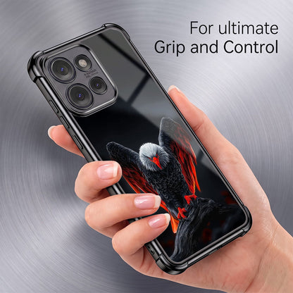 Motorola Edge 50 5G Premium Black Eagle Airbags Printed Back Case
