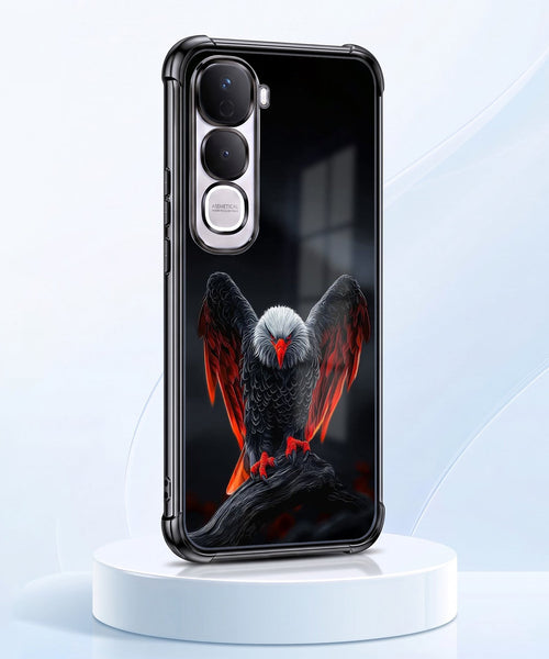 Vivo Y400 Pro 5G Premium Black Eagle Airbags Printed Back Case