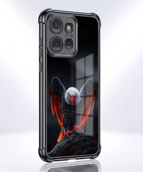 Motorola Edge 50 5G Premium Black Eagle Airbags Printed Back Case