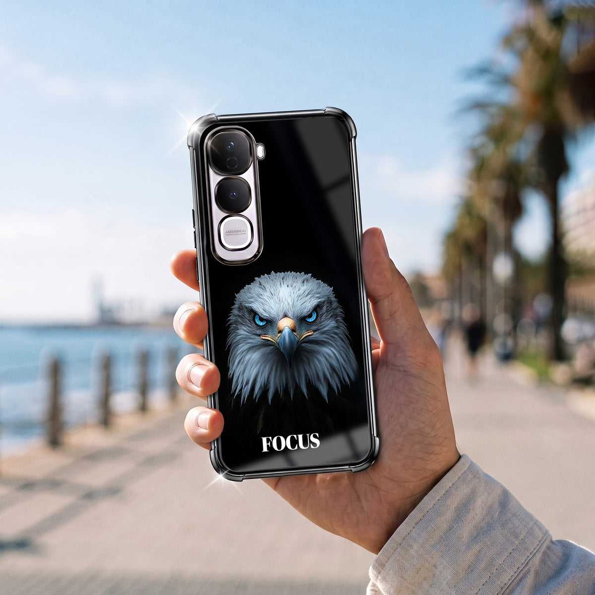 Vivo Y400 Pro 5G Premium Eagle Focus Airbags Printed Back Case