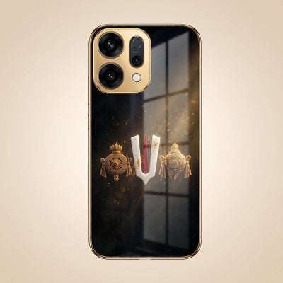 Oppo Reno 14 5G Royal Heritage Edition Gold Electroplated Glass Phone Back Case
