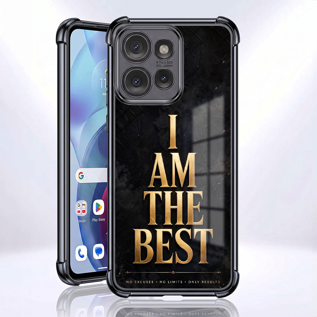 Motorola Edge 50 Neo 5G Premium I Am The Best Gold Airbags Printed Back Case