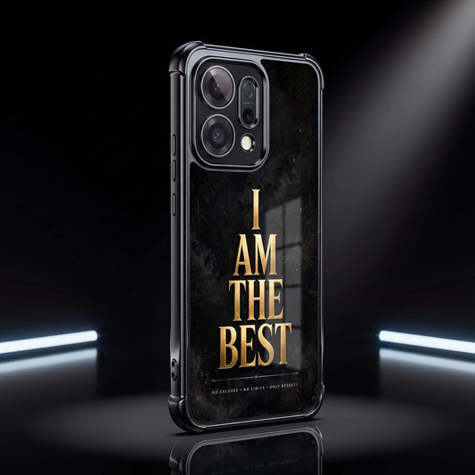 Oppo Reno 14 5G Premium I Am The Best Gold Airbags Printed Back Case