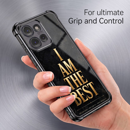Motorola Edge 50 5G Premium I Am The Best Gold Airbags Printed Back Case
