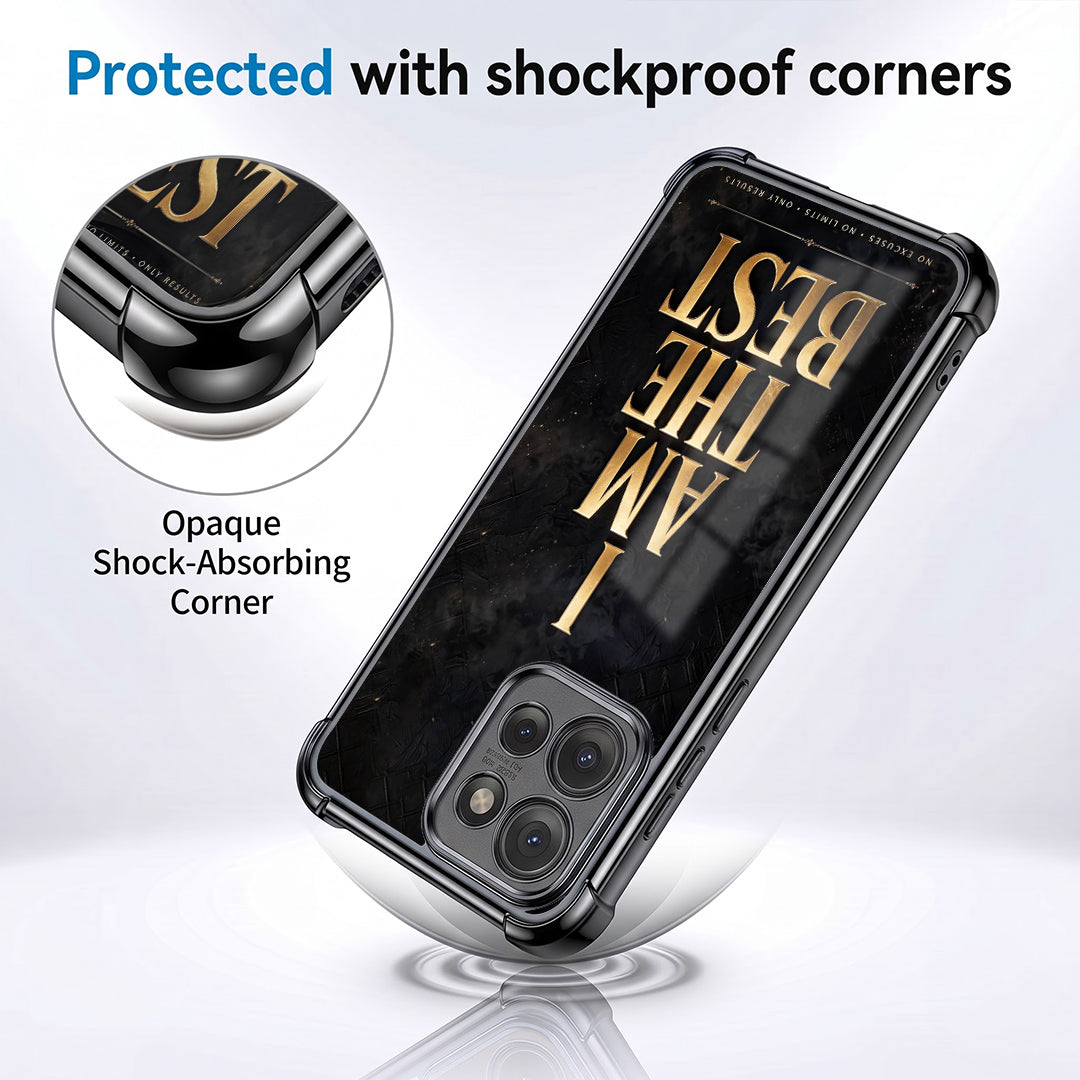 Motorola Edge 50 5G Premium I Am The Best Gold Airbags Printed Back Case