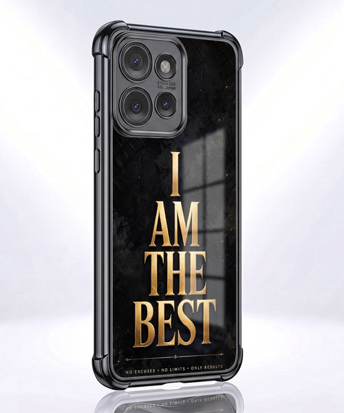 Motorola Edge 50 5G Premium I Am The Best Gold Airbags Printed Back Case