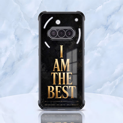 Nothing Phone 3a 5G Premium I Am The Best Gold Airbags Printed Back Case