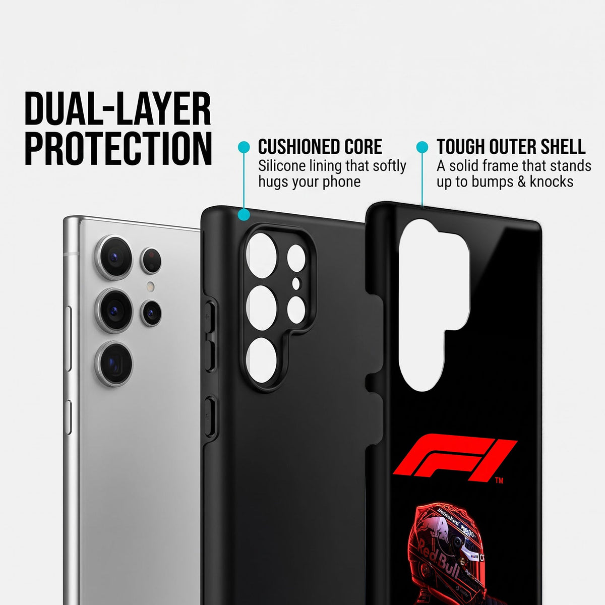 Samsung Galaxy S25 Ultra 5G F1 Racing Car Driver Protective Cases
