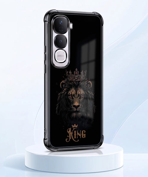 Vivo Y400 Pro 5G Premium Crowned Lion Airbags Printed Back Case