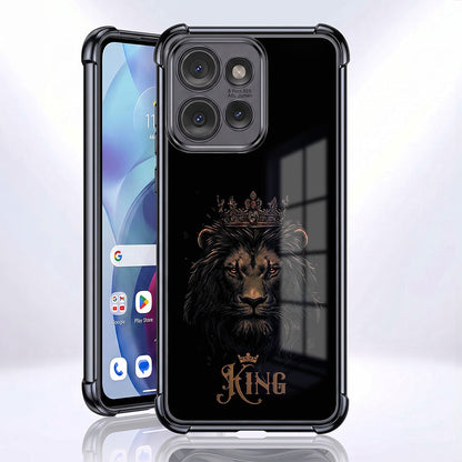 Motorola Edge 50 Neo 5G Premium Crowned Lion Airbags Printed Back Case