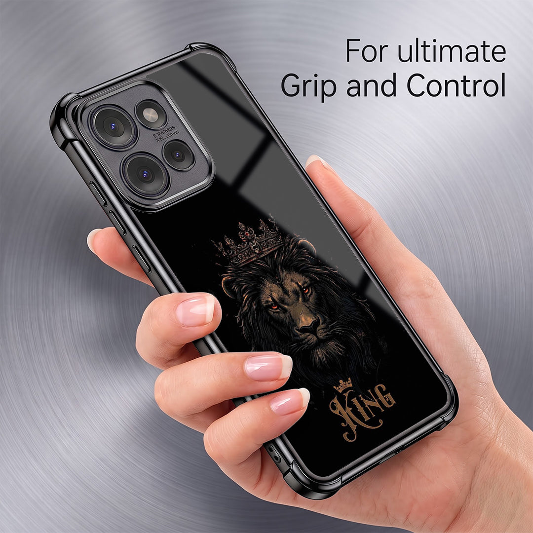 Motorola Edge 50 Neo 5G Premium Crowned Lion Airbags Printed Back Case