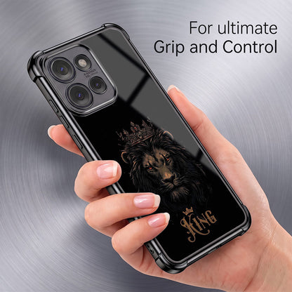 Motorola Edge 50 Neo 5G Premium Crowned Lion Airbags Printed Back Case