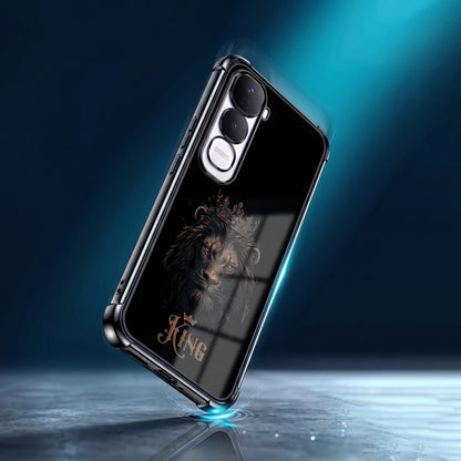 Vivo Y400 Pro 5G Premium Crowned Lion Airbags Printed Back Case