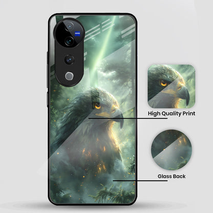 Vivo V40 Pro 5G Premium Acrylic Shockproof Glass Back Case (Eagle Case)