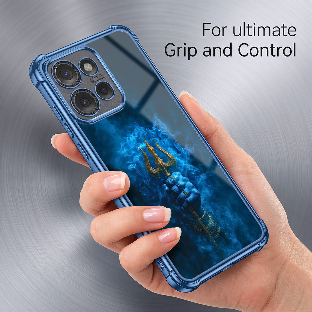 Motorola Edge 50 Neo 5G Premium Golden Trishul Airbags Printed Back Case