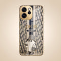 Oppo Reno 15 Pro Mini 5G Luxury Dior Gold Electroplated Glass Phone Back Case