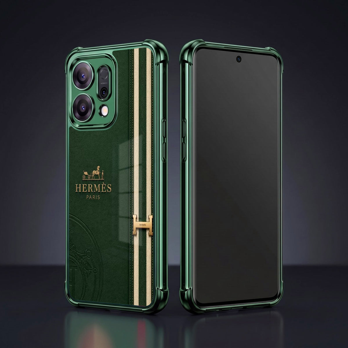 Oppo Reno 14 5G Hermes Paris Logo Airbags Printed Back Case