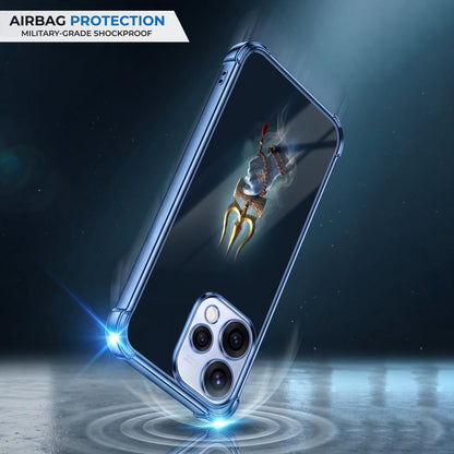 Oppo Reno 15 5G Premium Golden Trishul Airbags Printed Back Case
