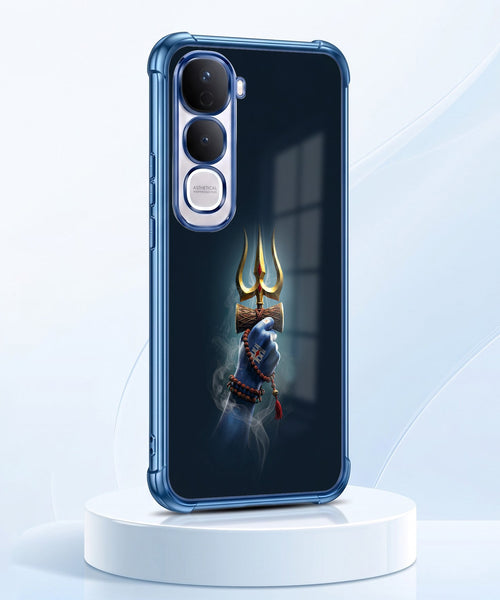 Vivo Y400 Pro 5G Premium Golden Trishul Airbags Printed Back Case