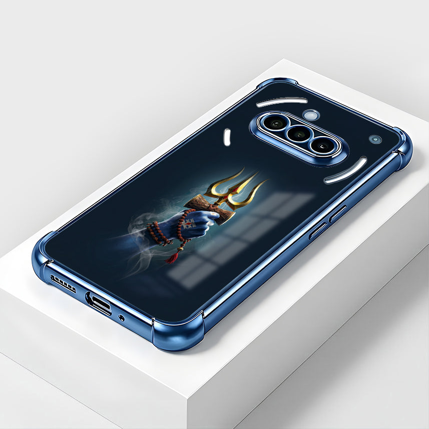 Nothing Phone 3a 5G Premium Golden Trishul Airbags Printed Back Case