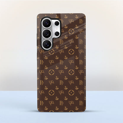 Samsung Galaxy S25 Ultra 5G Luxury Monogram Brown Protective Case