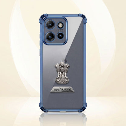Motorola Edge 50 Neo 5G Satyamev Jayate 2-in-1 Emblem Transparent Shockproof Airbag Case