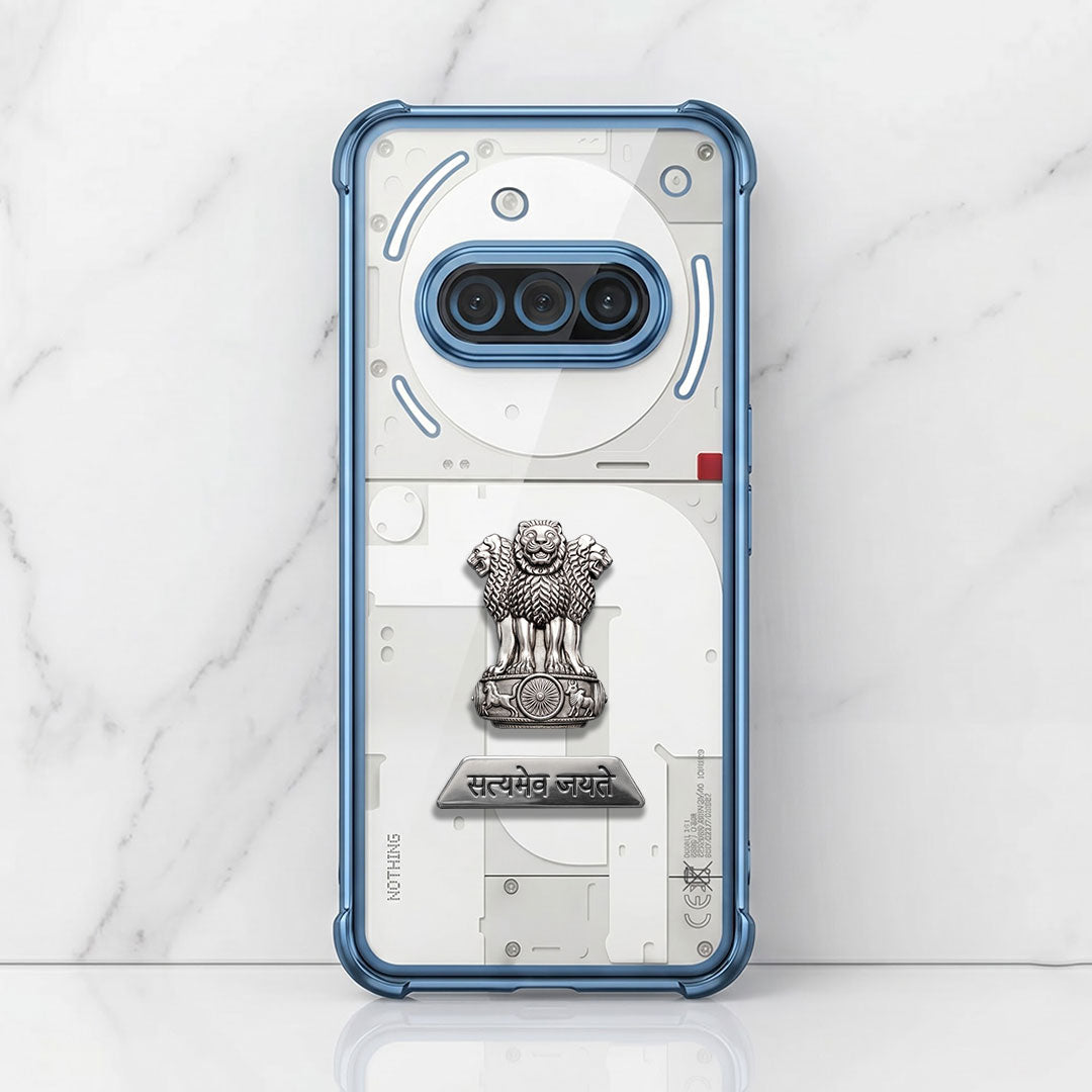 Nothing Phone 3a 5G Satyamev Jayate 2-in-1 Emblem Transparent Shockproof Airbag Case