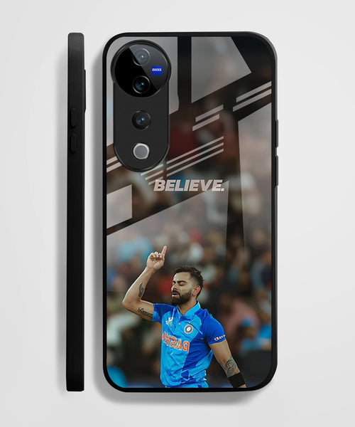 Vivo V40 Pro 5G Premium Acrylic Shockproof Glass Back Case (Virat Kohli)