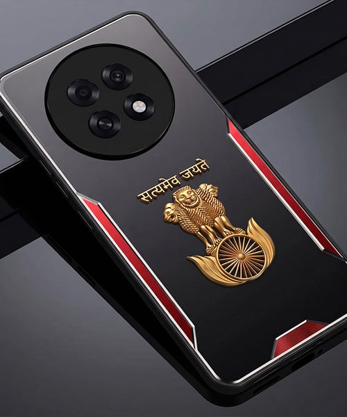 Oppo F31 Pro+ 5G Satyamev Jayate 3D Metal Aluminium Back Case