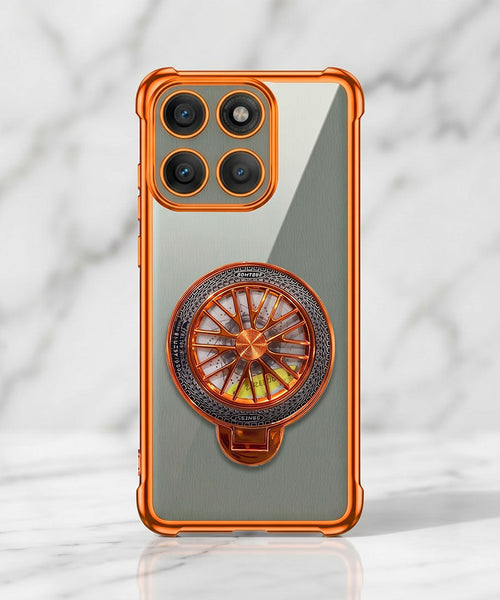 Motorola Edge 60 Pro 5G Stress Buster Wheel Rotating Airbag Cosmic Orange Case