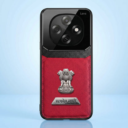 Oppo F31 Pro 5G Satyamev Jayate 2-in-1 Emblem Leather Lens Protective Back Case