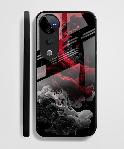 Vivo V40 Pro 5G Premium Acrylic Shockproof Glass Back Case (Infernal Drift)