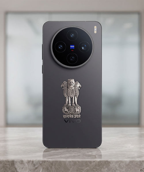 Vivo X200T 5G Compatible Satyamev Jayate 3D Metal Emblem Sticker