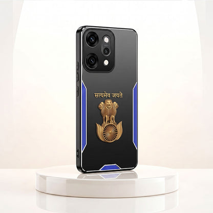 Oppo Reno 14 5G Satyamev Jayate 3D Metal Aluminium Back Case