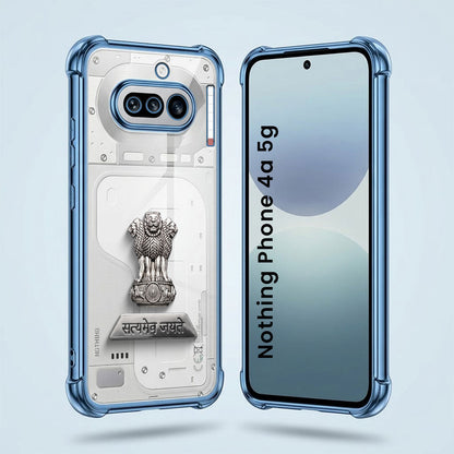 Nothing Phone 4a 5G Satyamev Jayate 2-in-1 Emblem Transparent Shockproof Airbag Case