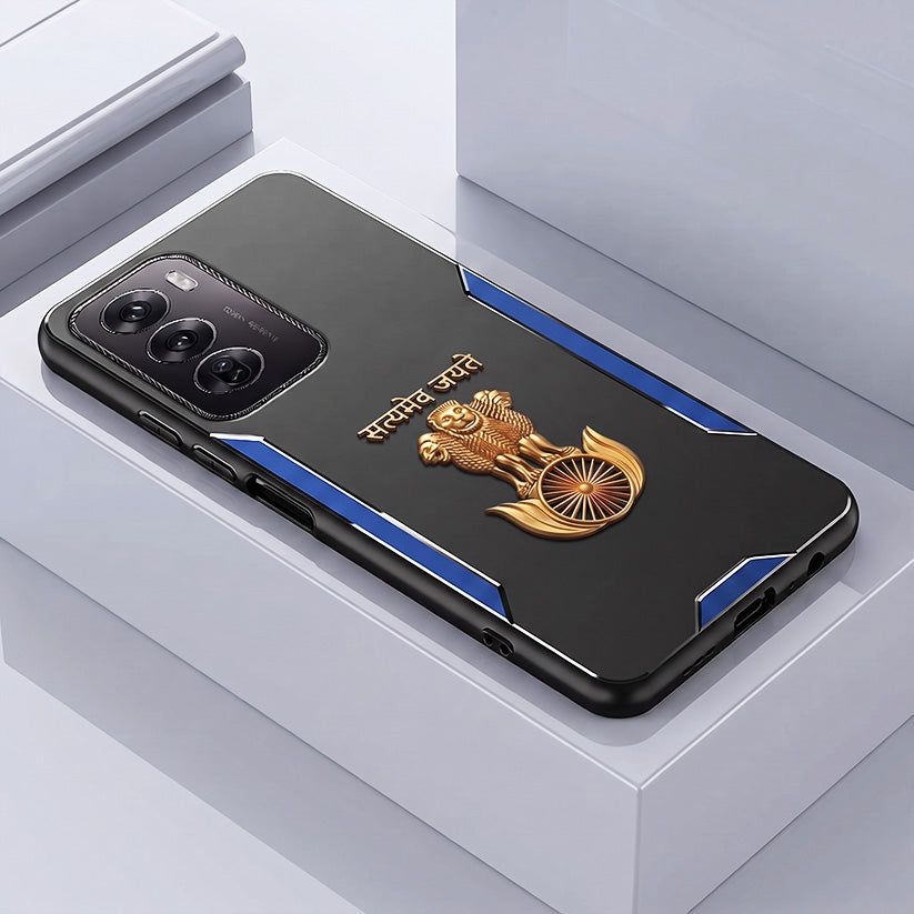 Oppo Reno 12 Pro 5G Satyamev Jayate 3D Metal Aluminium Back Case