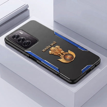 Oppo Reno 12 Pro 5G Satyamev Jayate 3D Metal Aluminium Back Case