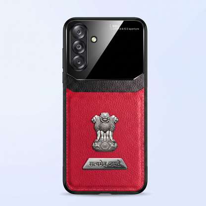 Samsung Galaxy A26 5G Satyamev Jayate 2-in-1 Emblem Leather Lens Protective Back Case