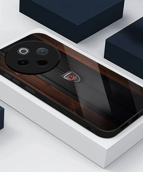 Vivo T4 5G Premium Acrylic Shockproof Glass Back Case (Carbon Oak)
