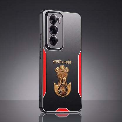 Oppo Reno 12 Pro 5G Satyamev Jayate 3D Metal Aluminium Back Case