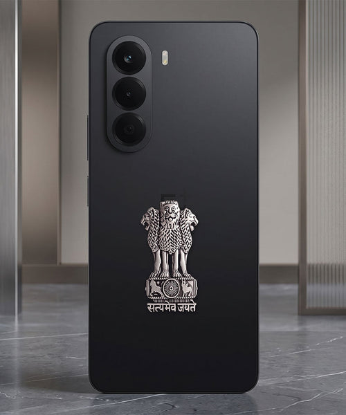 OnePlus Nord CE6 Lite 5G Compatible Satyamev Jayate 3D Metal Emblem Sticker