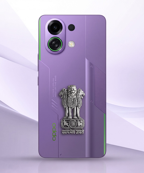 Oppo K13 Turbo 5G Compatible Satyamev Jayate 3D Metal Emblem Sticker