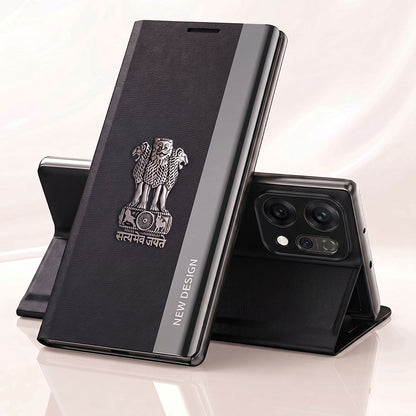 Oppo Reno 14 5G Satyamev Jayate Flip Leather Case